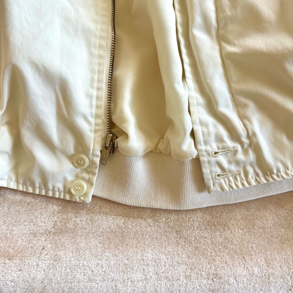 Vintage 90’s Mervyn’s California Cream Bomber Jacket - Picture 7 of 8